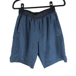 Adidas Mens Axis Heathered 2.0 Stretch Athletic Shorts Blue Size M